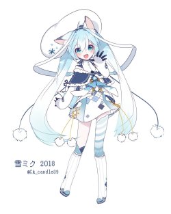 画像1: 雪ミク2018　雪キツネVer  風 コスプレ衣装 