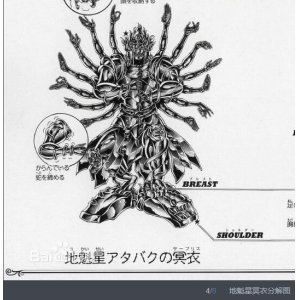 画像: 聖闘士星矢 地魁星アタバク サープリス 冥衣 風 コスプレ衣装 