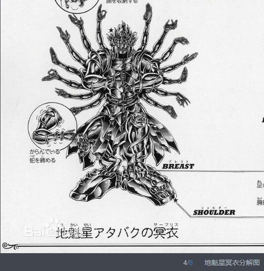 画像1: 聖闘士星矢 地魁星アタバク サープリス 冥衣 風 コスプレ衣装 