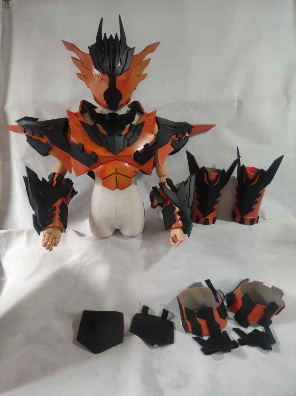 画像4:  仮面ライダークローズマグマCross-Z Magma  風 コスプレ衣装