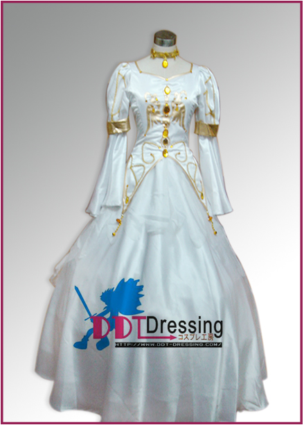 画像1: コードギアスR2ユーフェミア エンディングドレス コスプレ衣装